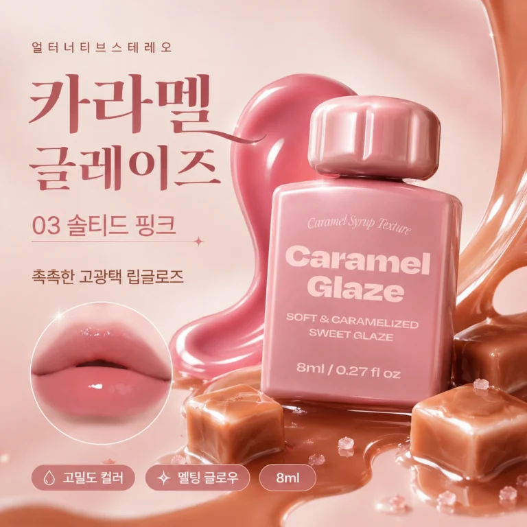 얼터너티브스테레오 립 포션 틴트 | 카라멜 글레이즈 립글로즈 3호 솔티드 핑크 1개