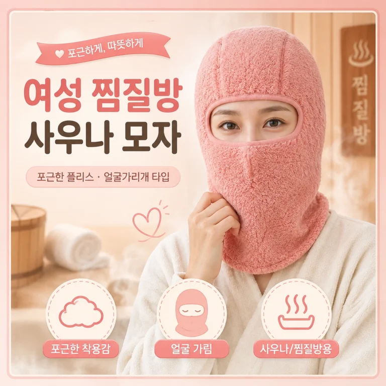 전소미도 챙기는 사우나 모자 | 여성 찜질방 한증막 얼굴가리개 수건
